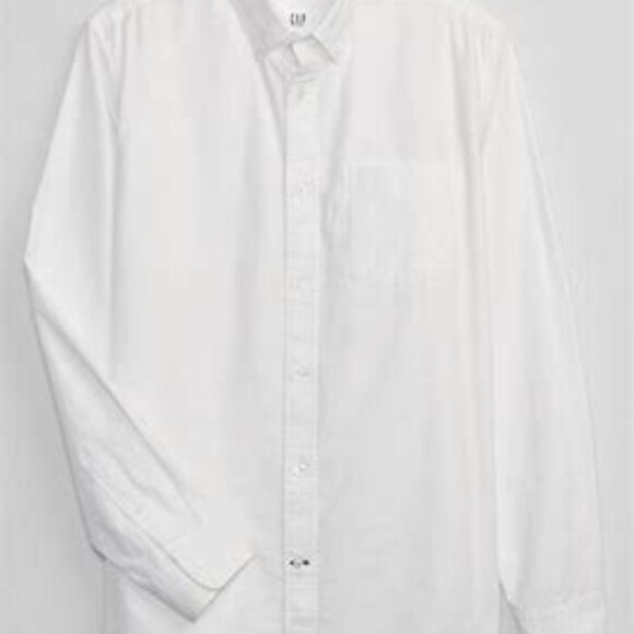 NWT!  Pair of Gap Men's White Oxford Shirt, Classic Fit Stretch, Size S - Picture 9 of 10